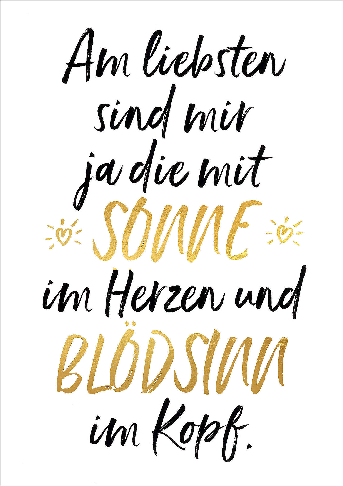 Postkarte 'Sonne im Herzen' günstig bestellen