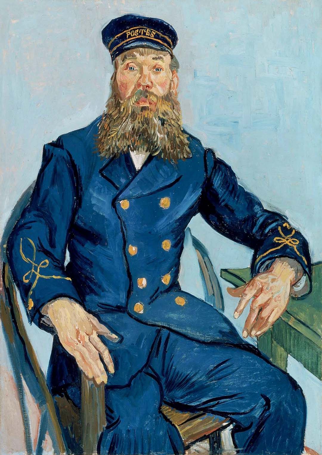 Porträt des Postboten Joseph Roulin by Van Gogh