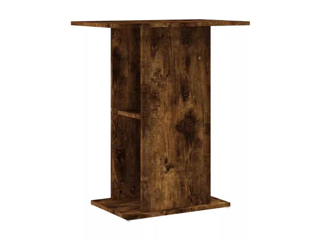 Support d'aquarium chêne fumé 60,5x36x72,5 cm bois d'ingénierie