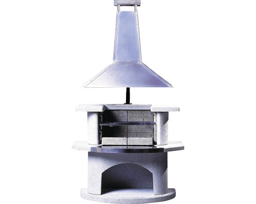Buschbeck grillhaard Venetië 65 x 110 x 197 cm beton roestvrij staal wit