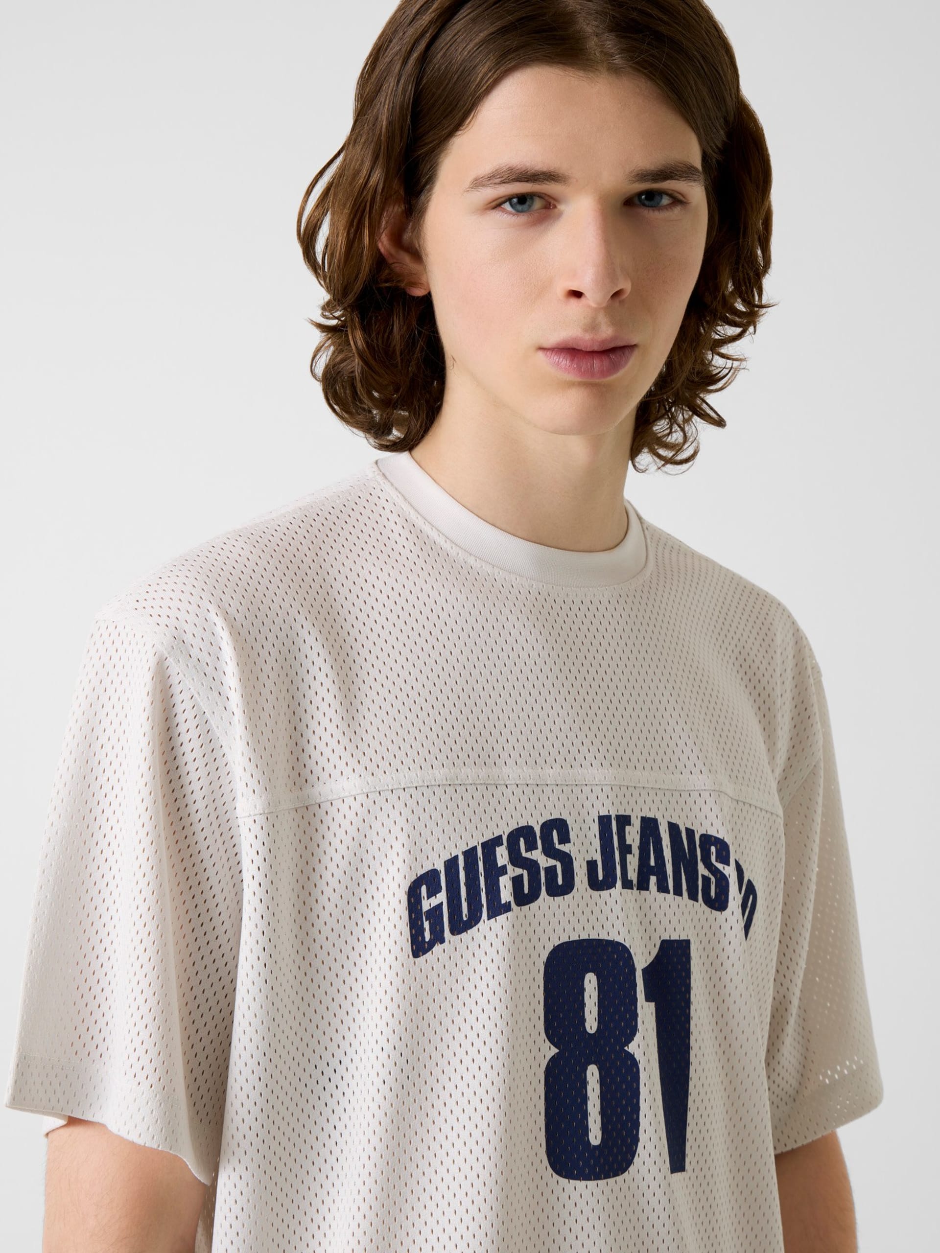 Camisa cropped de malha com modelagem quadrada