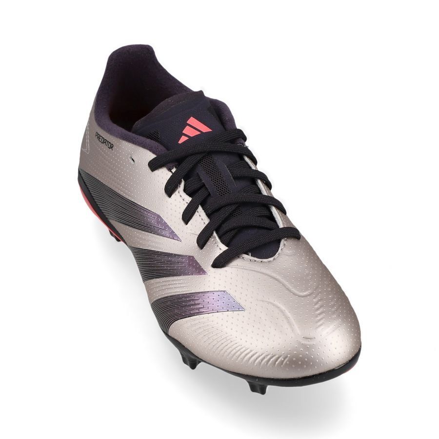 adidas Predator League FG Vivid Horizon - Argenté/Aurora Black/Turbo Enfant