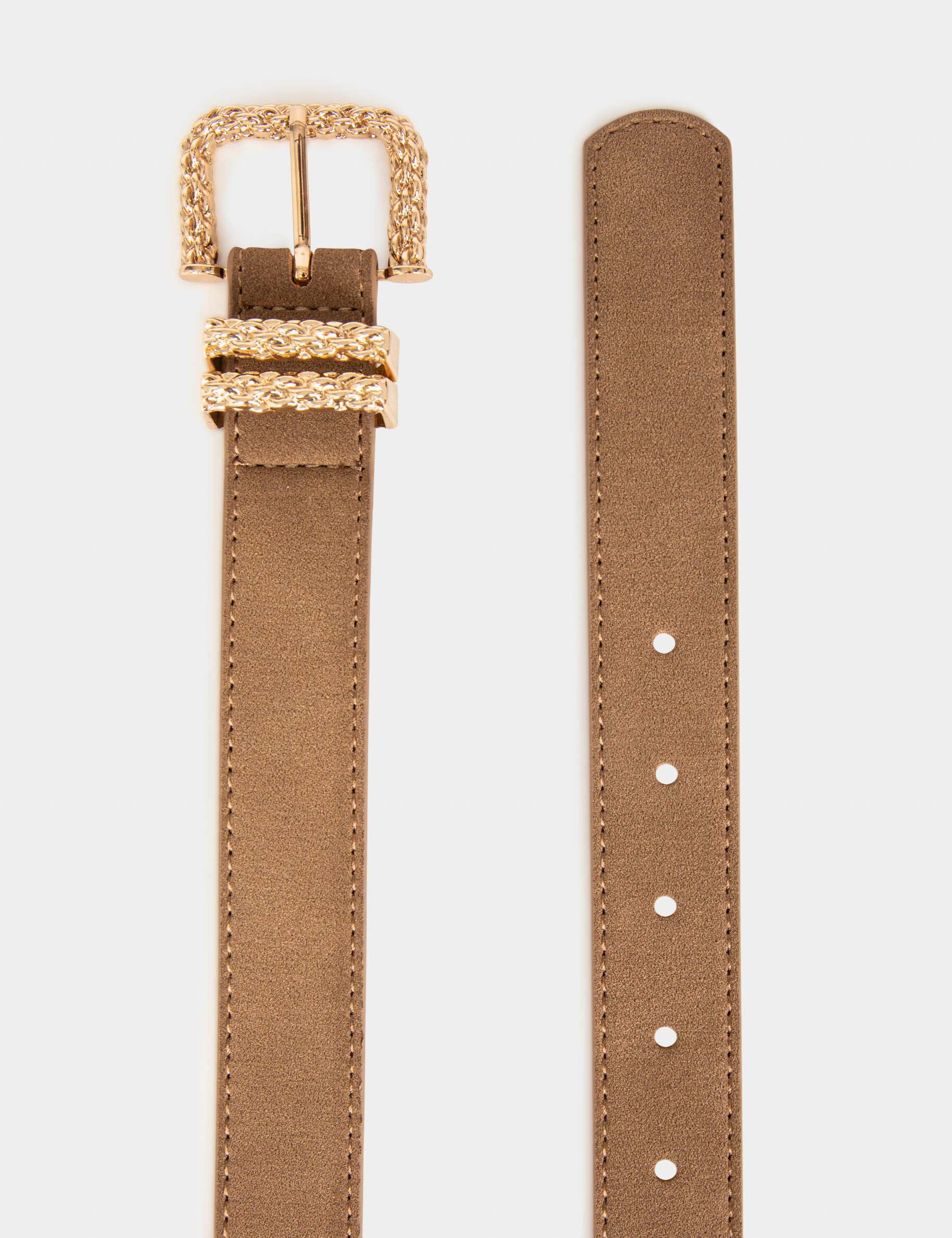 Ceinture à double passant marron femme - marron