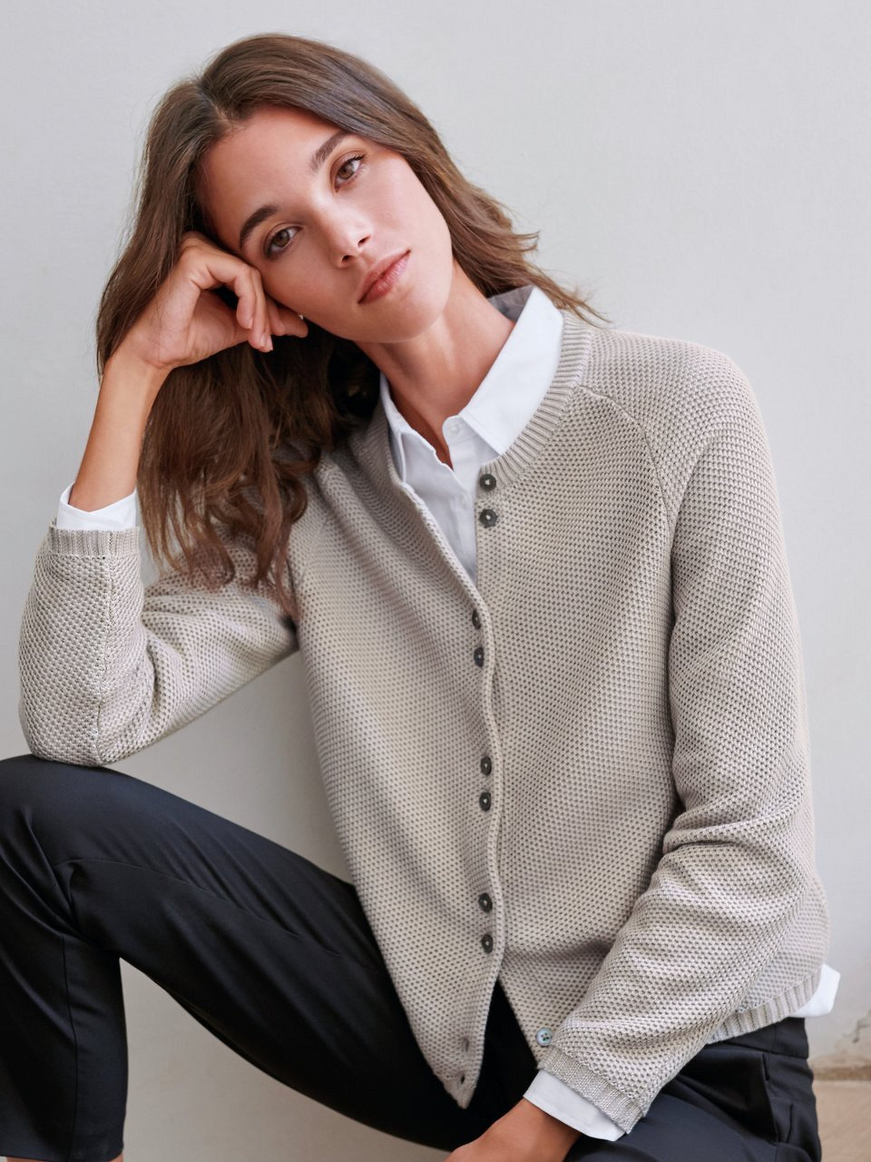 Strickjacke aus 100% Baumwolle Supima