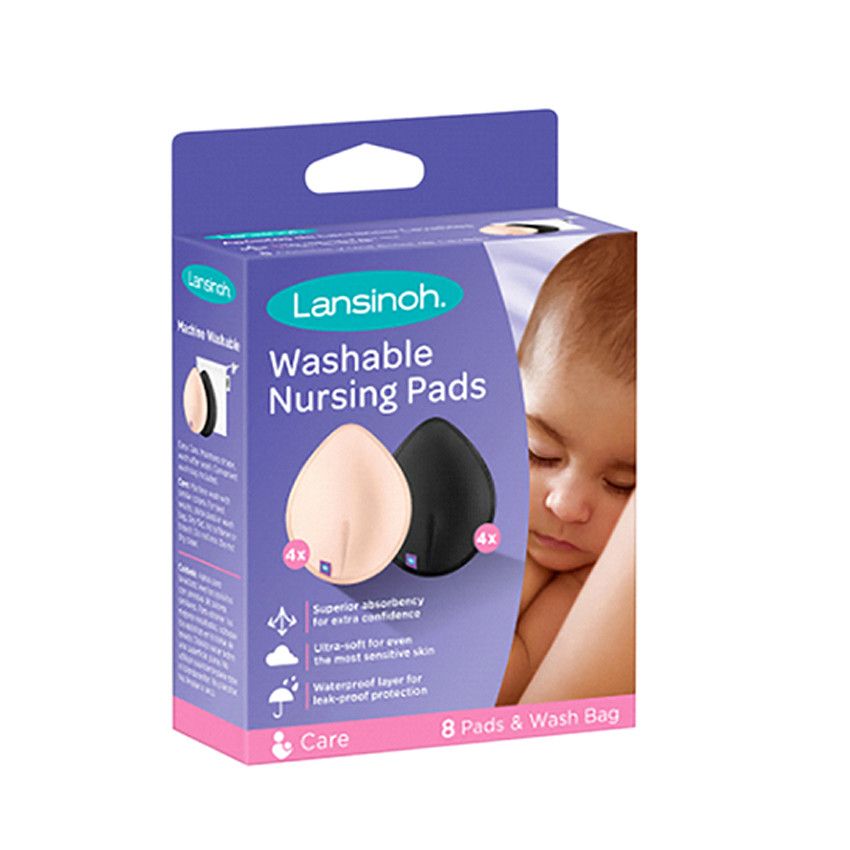 Compresses allaitement lavables - 8 pièces - Ecru
