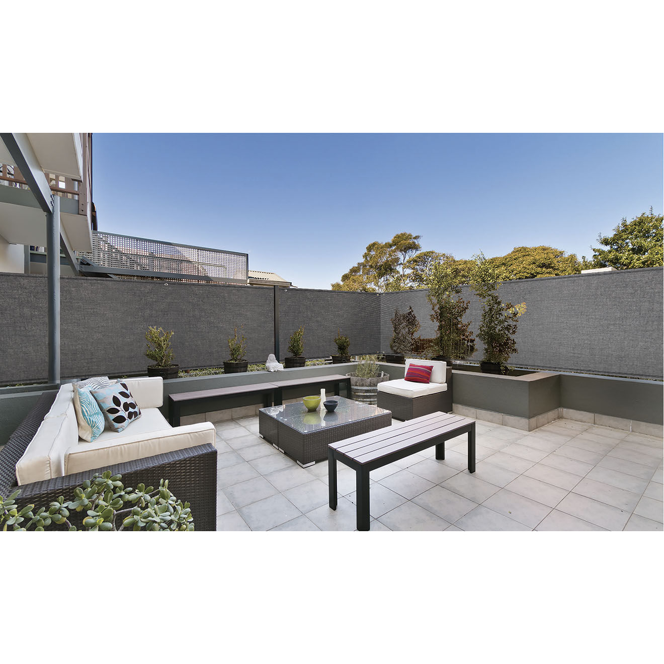 Pratik Garden Brise-vue 300 gr/m² gris anthracite - 1x10 m