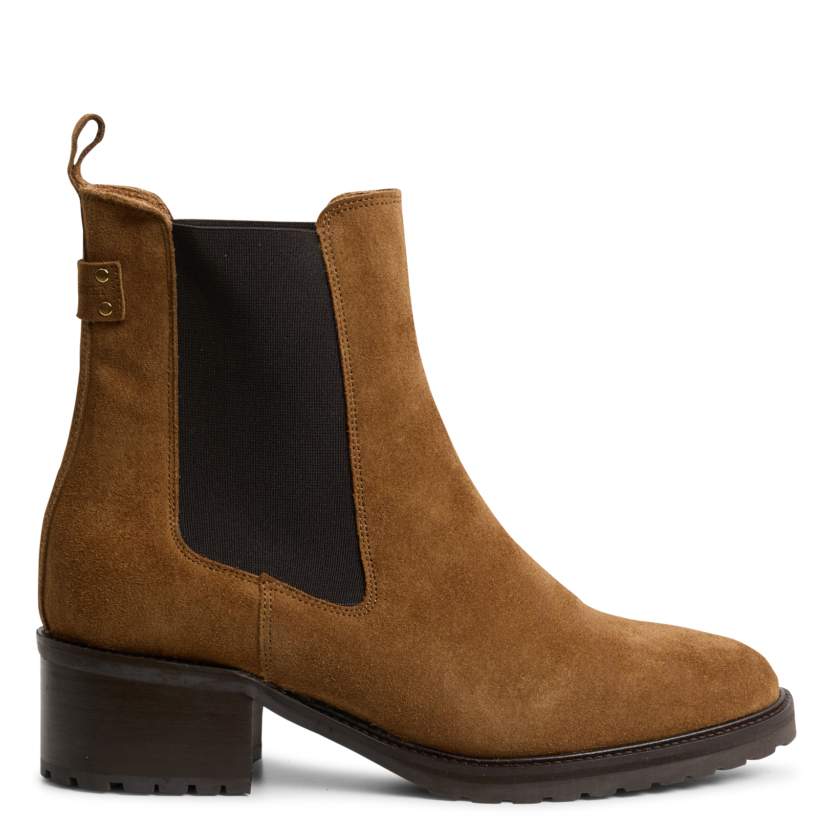 GOLDA - Bottines en cuir velours | Beige