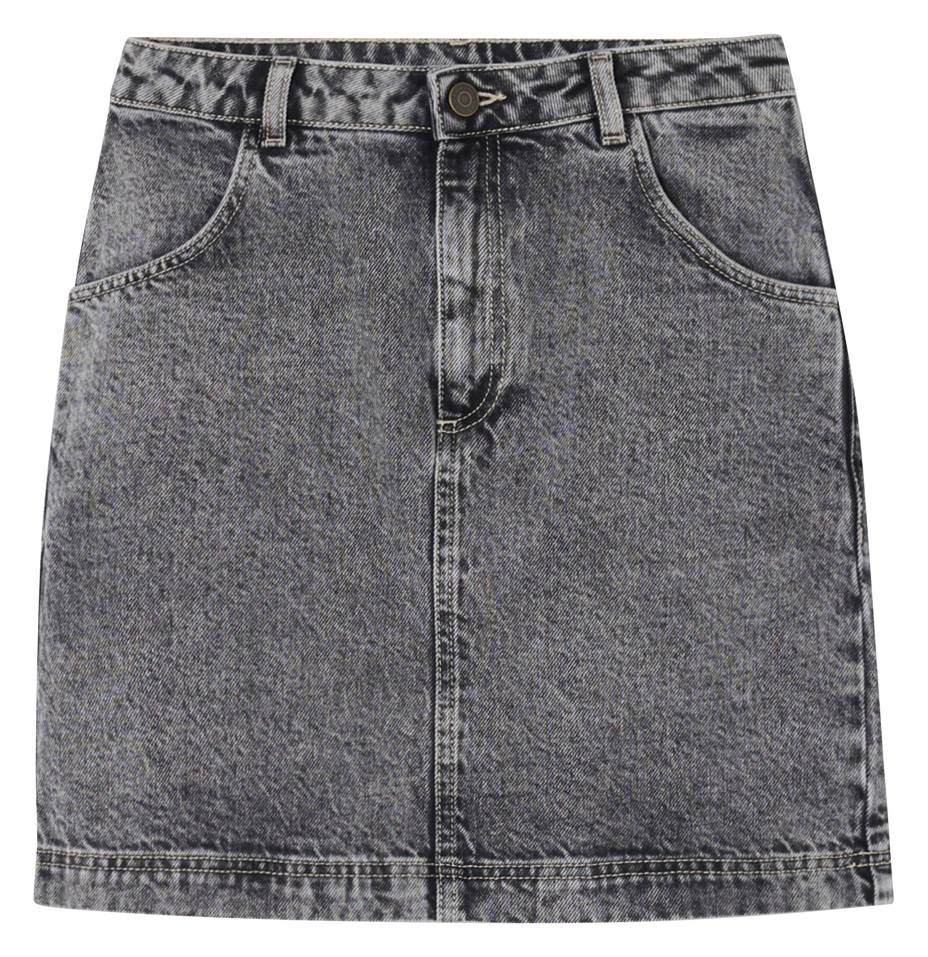 YOPDAY-B - Jupe courte droite en coton | Gris
