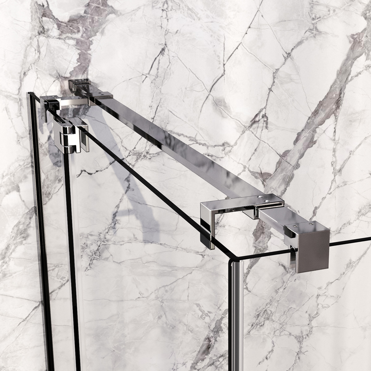 Brauer Stellar douchecabine met draaideur 100x100cm chroom