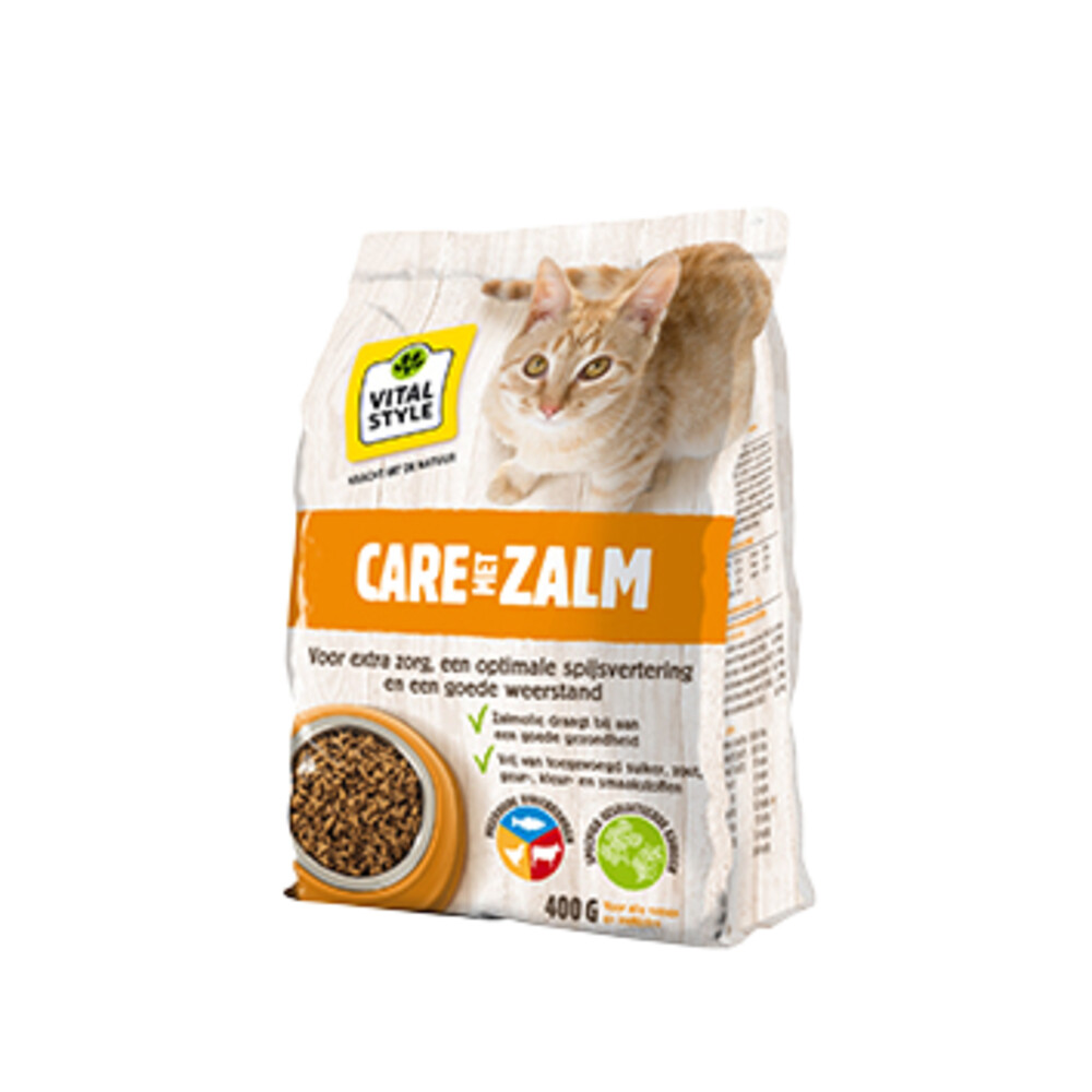 VITALstyle Kattenvoer Care Zalm 400 gr