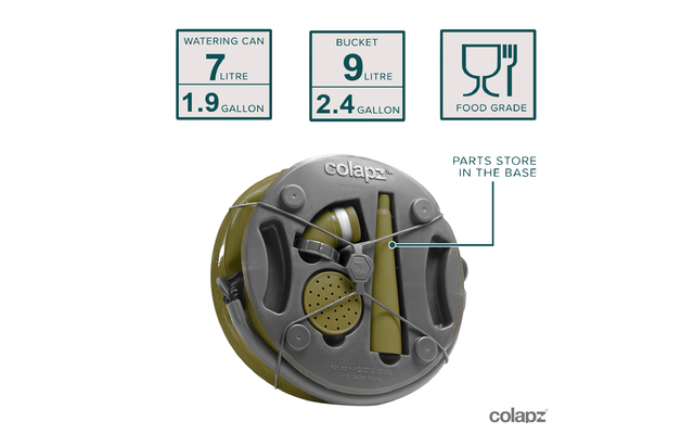Colapz faltbare Gießkanne und Eimer olive green