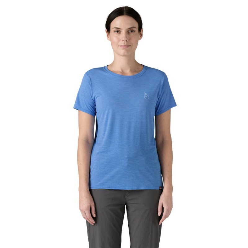 Wetshirt Manches Courtes Femme Patagonia Cap Cool Daily - Bleu - The Corner Shop