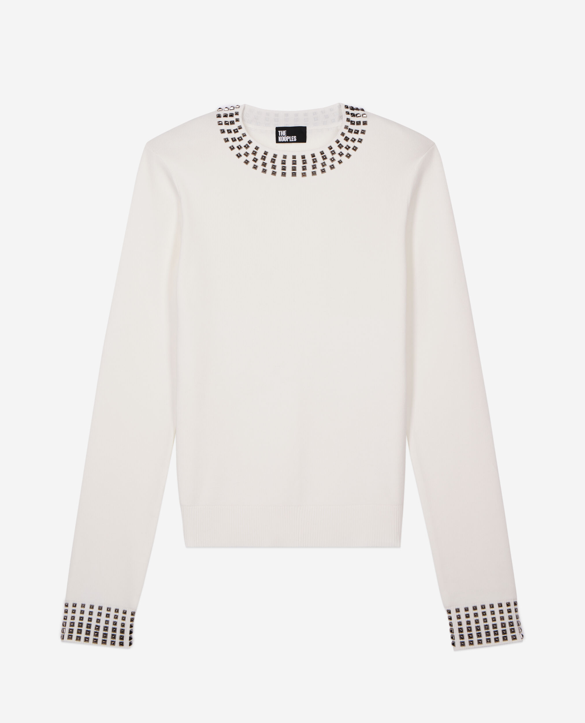 Ecru sweater with spikes
