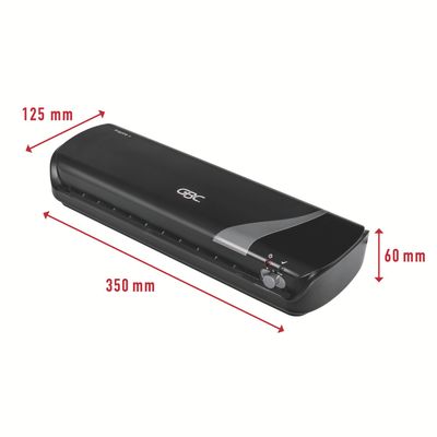 Kit INSPIRE+ Plastifieuse A4 - jusqu'à 125 microns + outil de coupe + 5 pochettes A4 incluses - noir