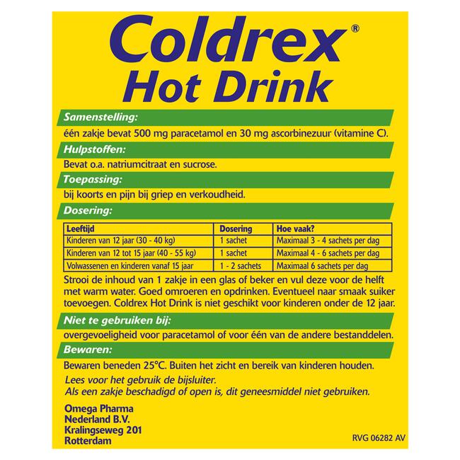Coldrex Hot Drink bij Griep en Verkoudheid 10 Sachets