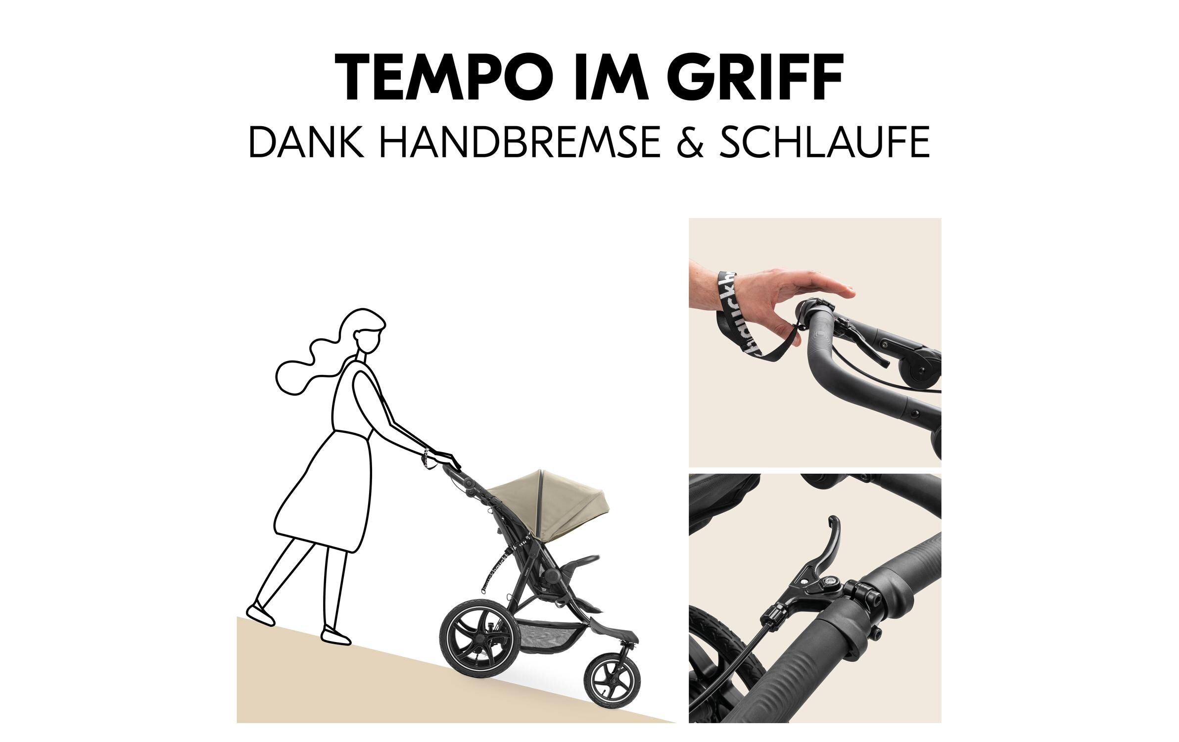 Buggy Runner 3 Olive<br>Robuster Kinderwagen für fast jedes Gelände