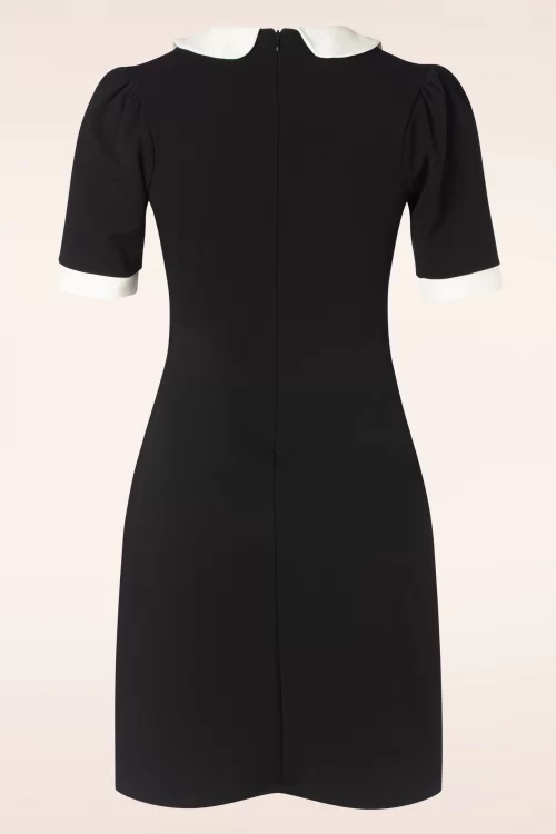 Vintage Chic for Topvintage Ebony jurk in zwart en wit
