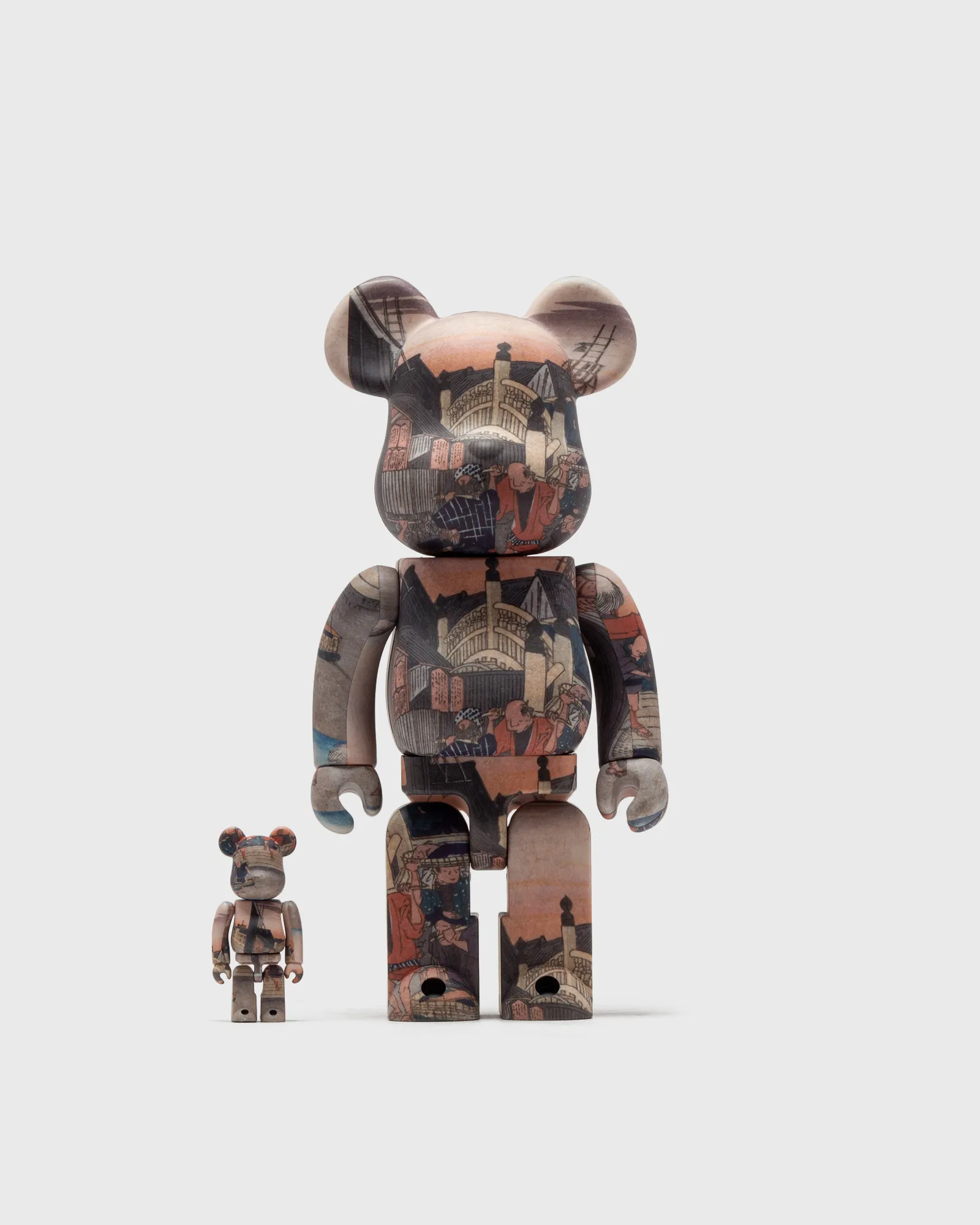 MEDICOM BEARBRICK 400% UTAGAWA HIROSHIGE NIHONBASHI 2-PACK