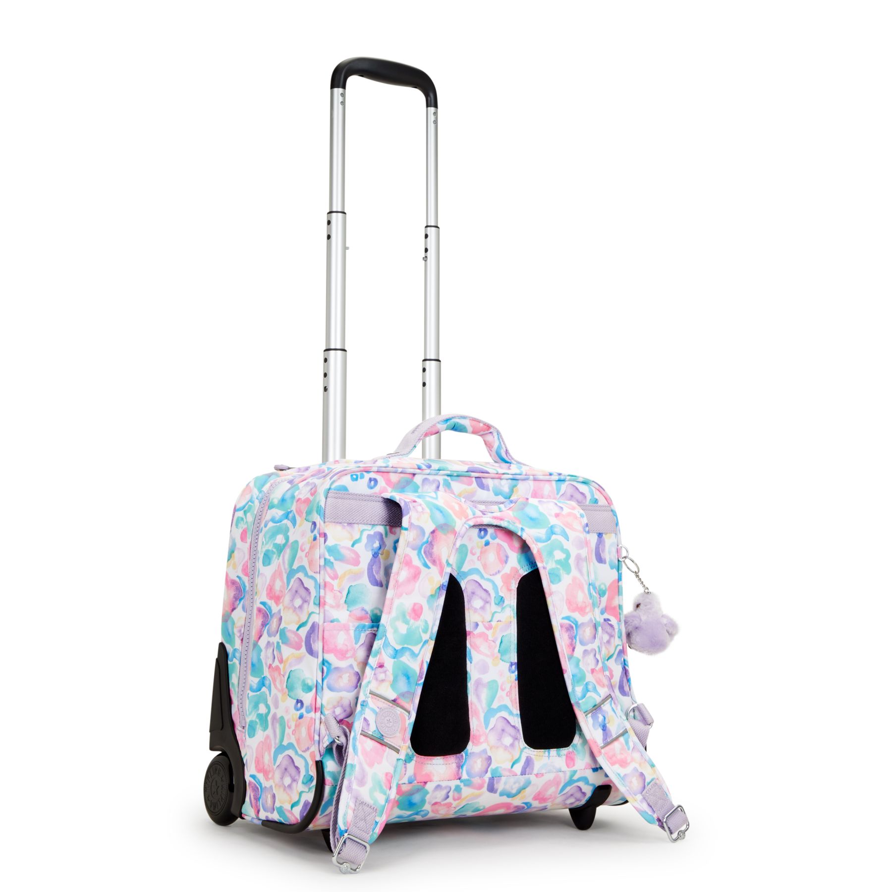 GIORNO Grand sac à dos à roulettes avec compartiment pour ordinateur - Aqua Flowers