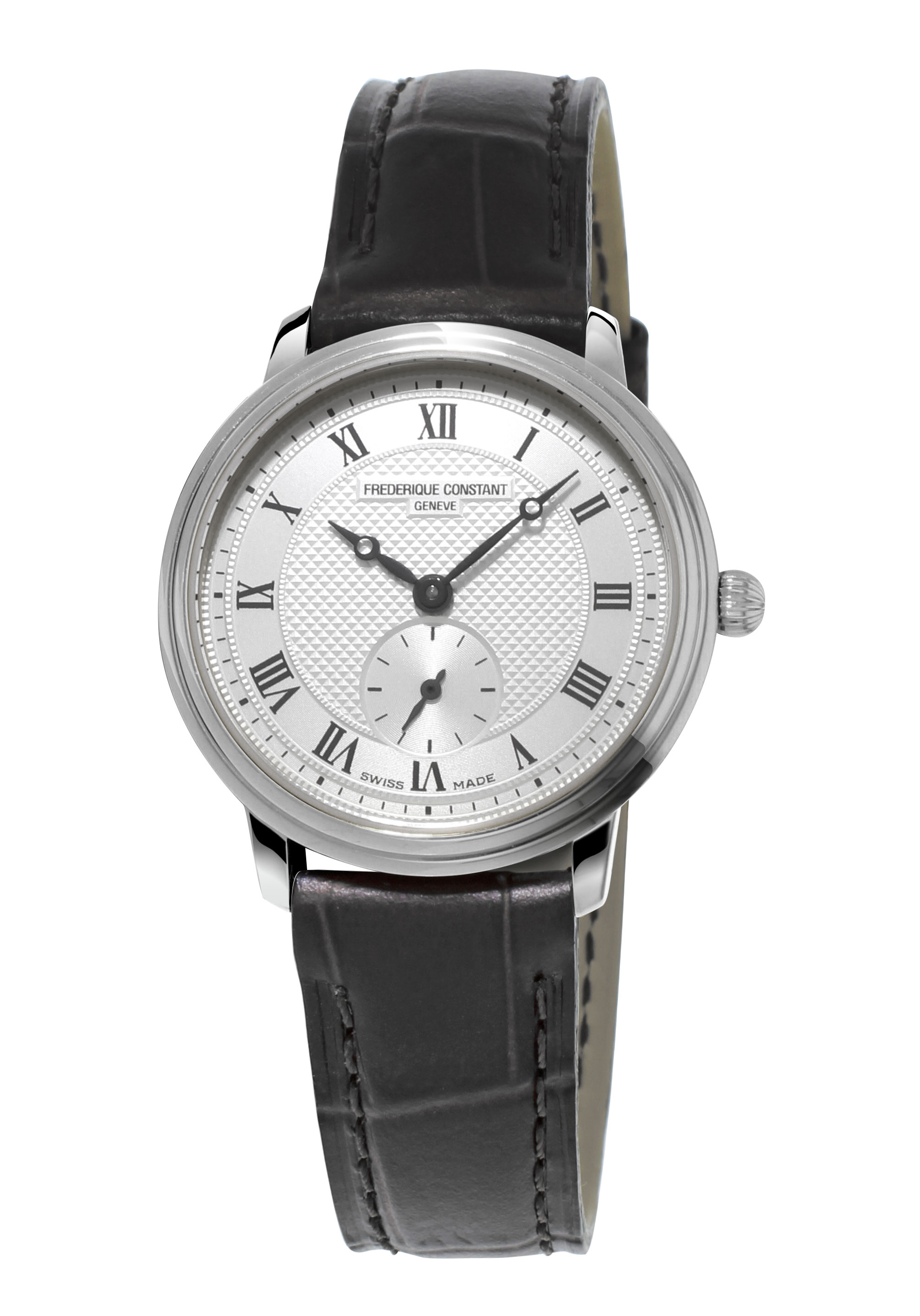 Frederique Constant Slimline Kleine Sekunde Damenuhr Silber