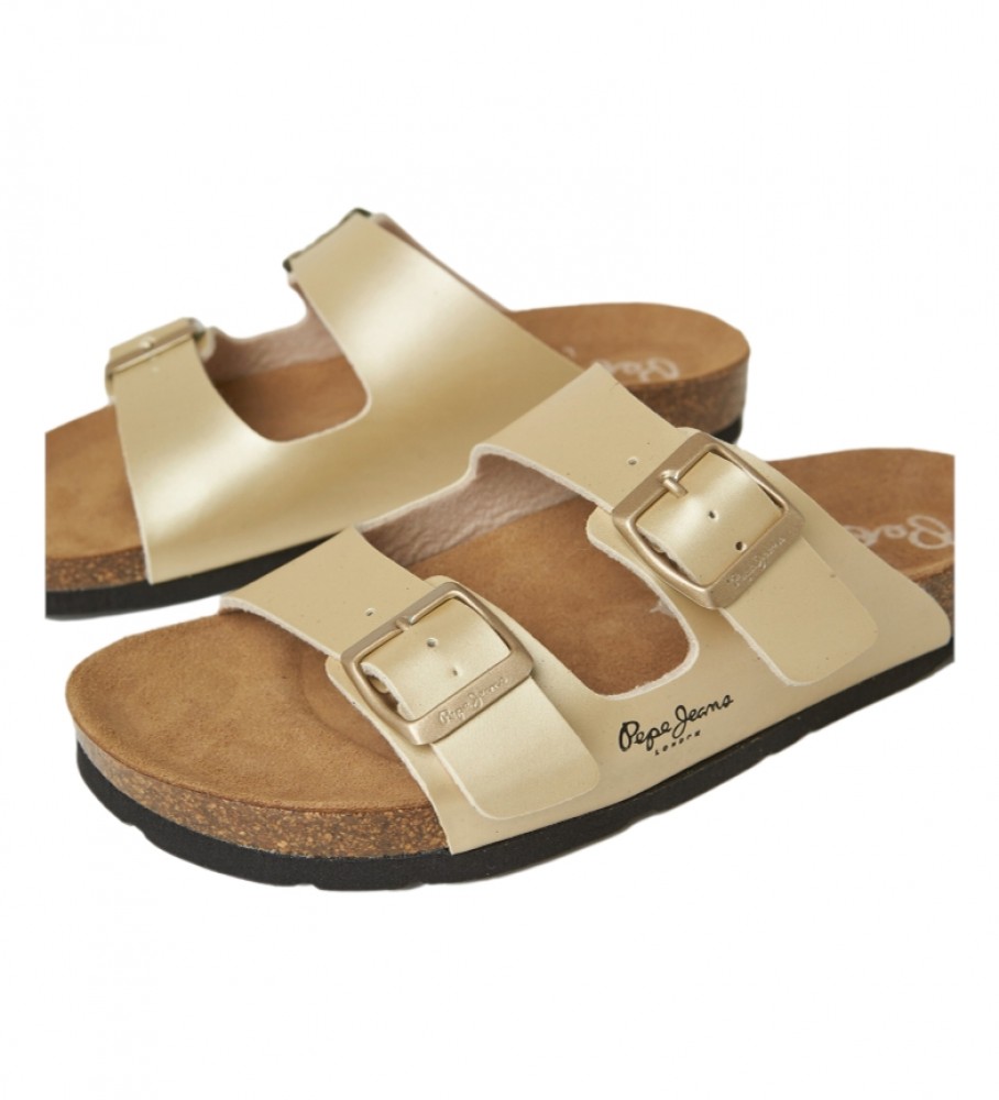 Sandálias anatômicas Pepe Jeans Oban Claic douradas