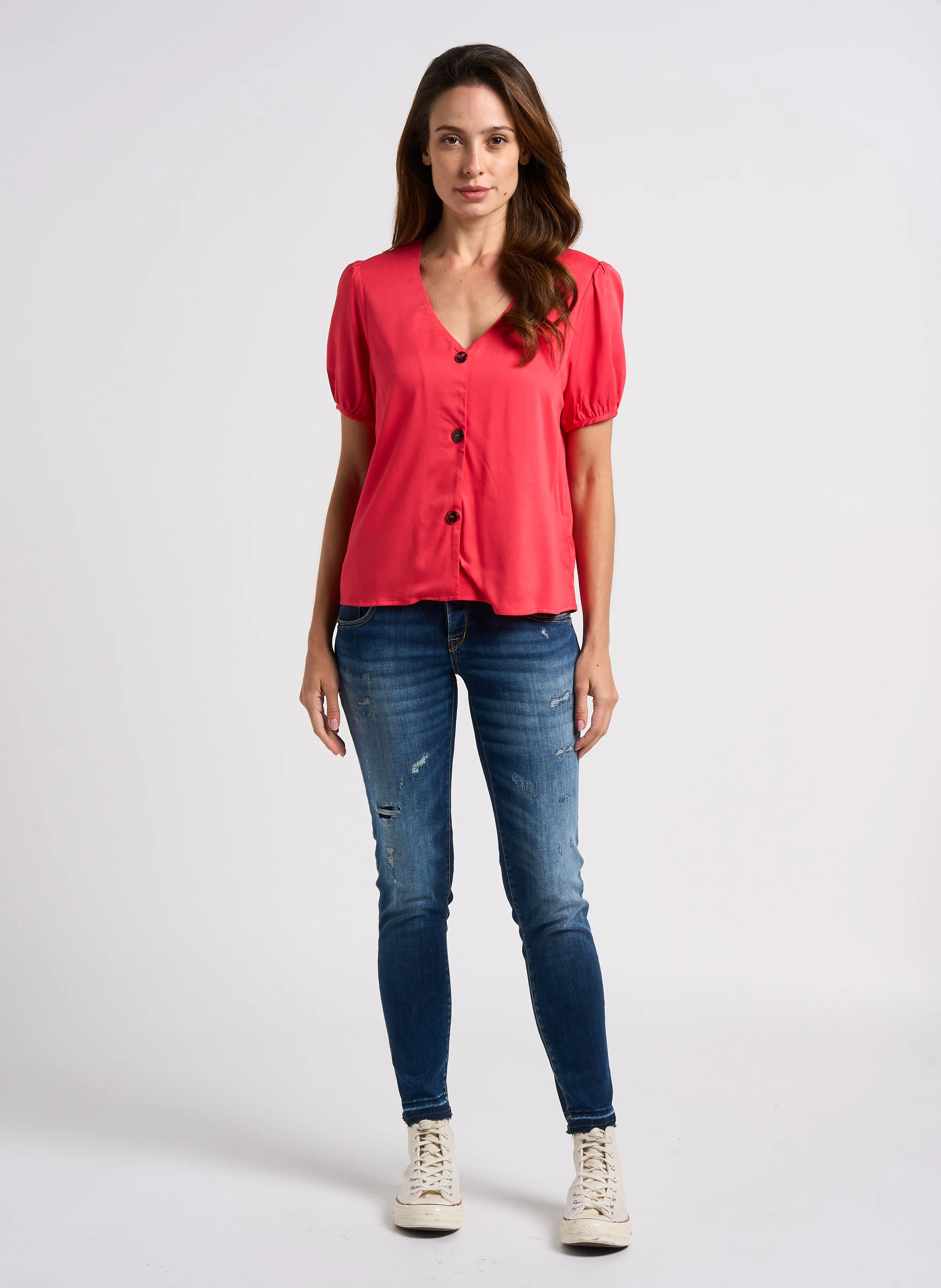 Jean slim 7/8ème effet push up | Bleu