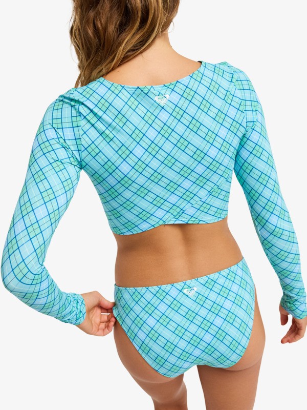 The Beach Babe Lycra manches longues cropped Vert Femme