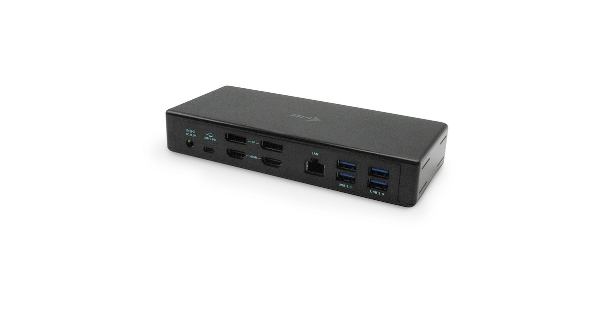 i-tecUSB-C Quattro Display Docking Station + Power Delivery 85 W  (Zwart)