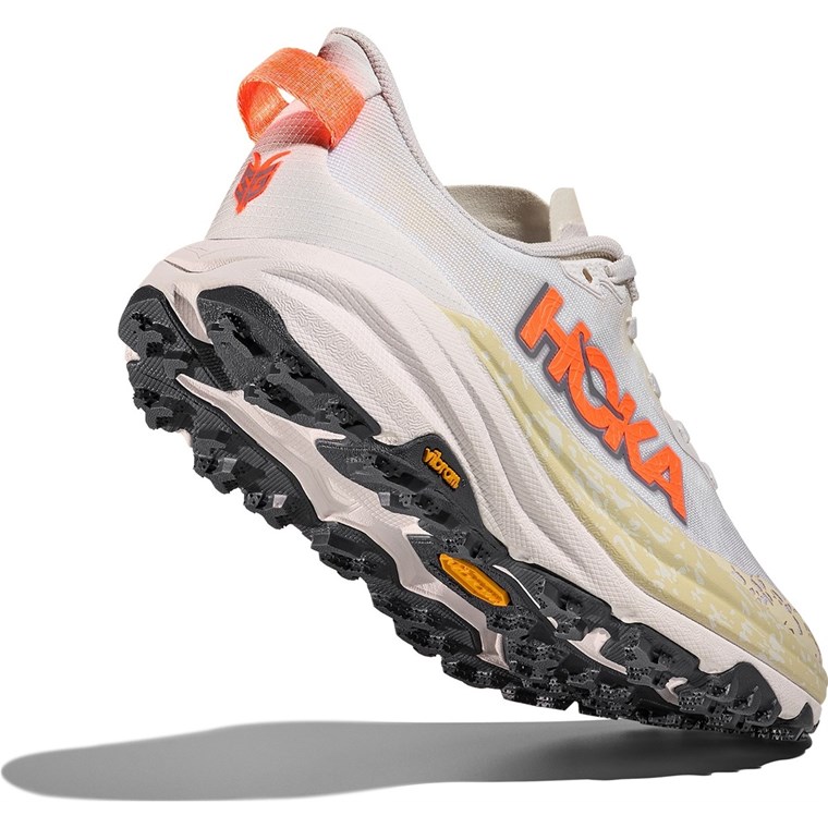 Hoka W Speedgoat 6 White / Neon Tangerine