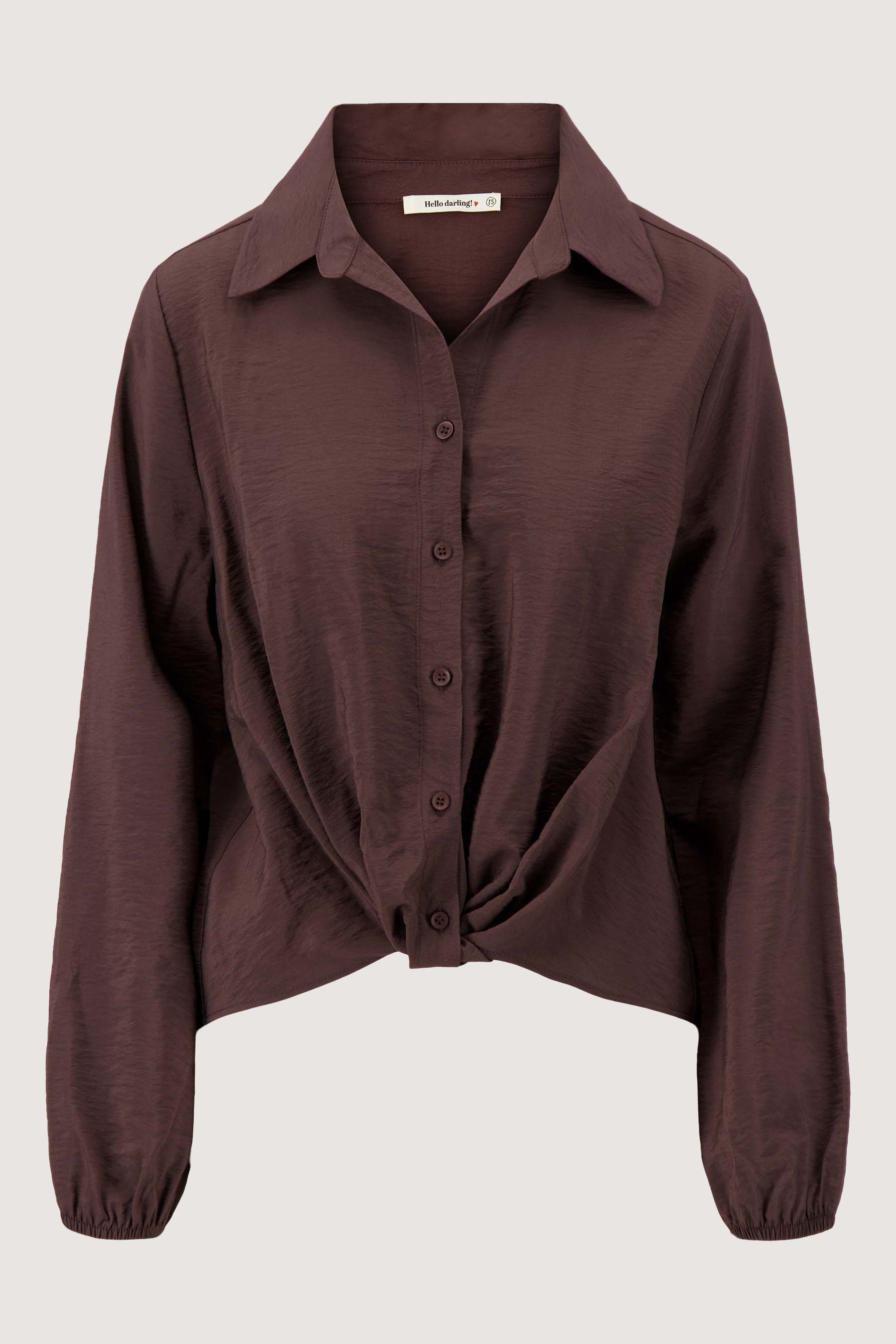 vastgestikte overslag blouse