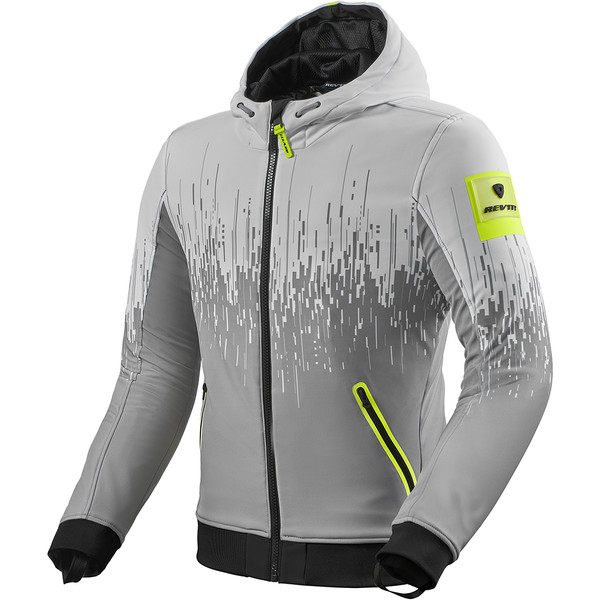 Rev'it - Sweat à capuche Quantum 2 WB Gris / Jaune fluo