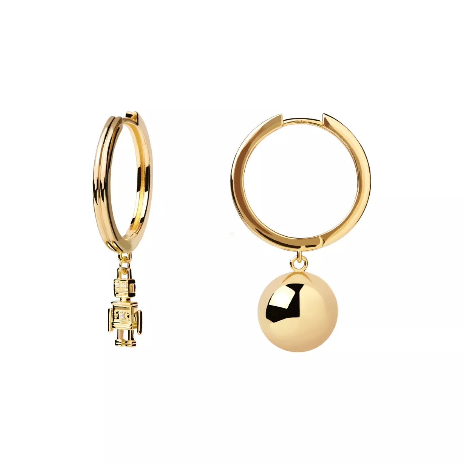 PDPAOLA Space Age Øreringe 18 kt. Forgyldt Sølv AR01-507-U
