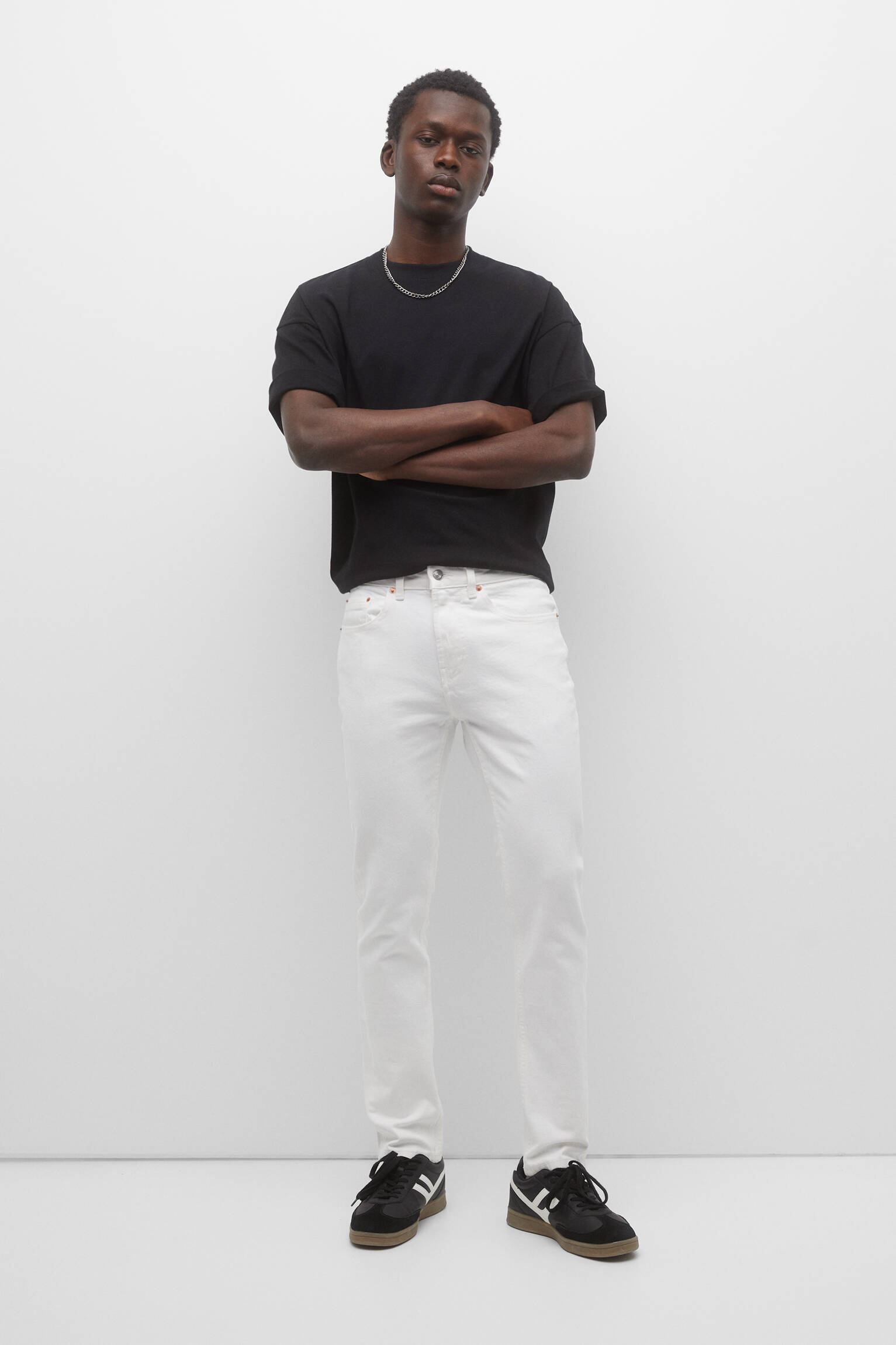 CALÇA JEANS BÁSICA SLIM FIT - BRANCA