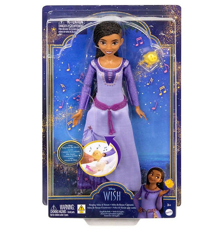 Disney Wish Puppe - 29 cm - Singende Asha m. Ton/Musik