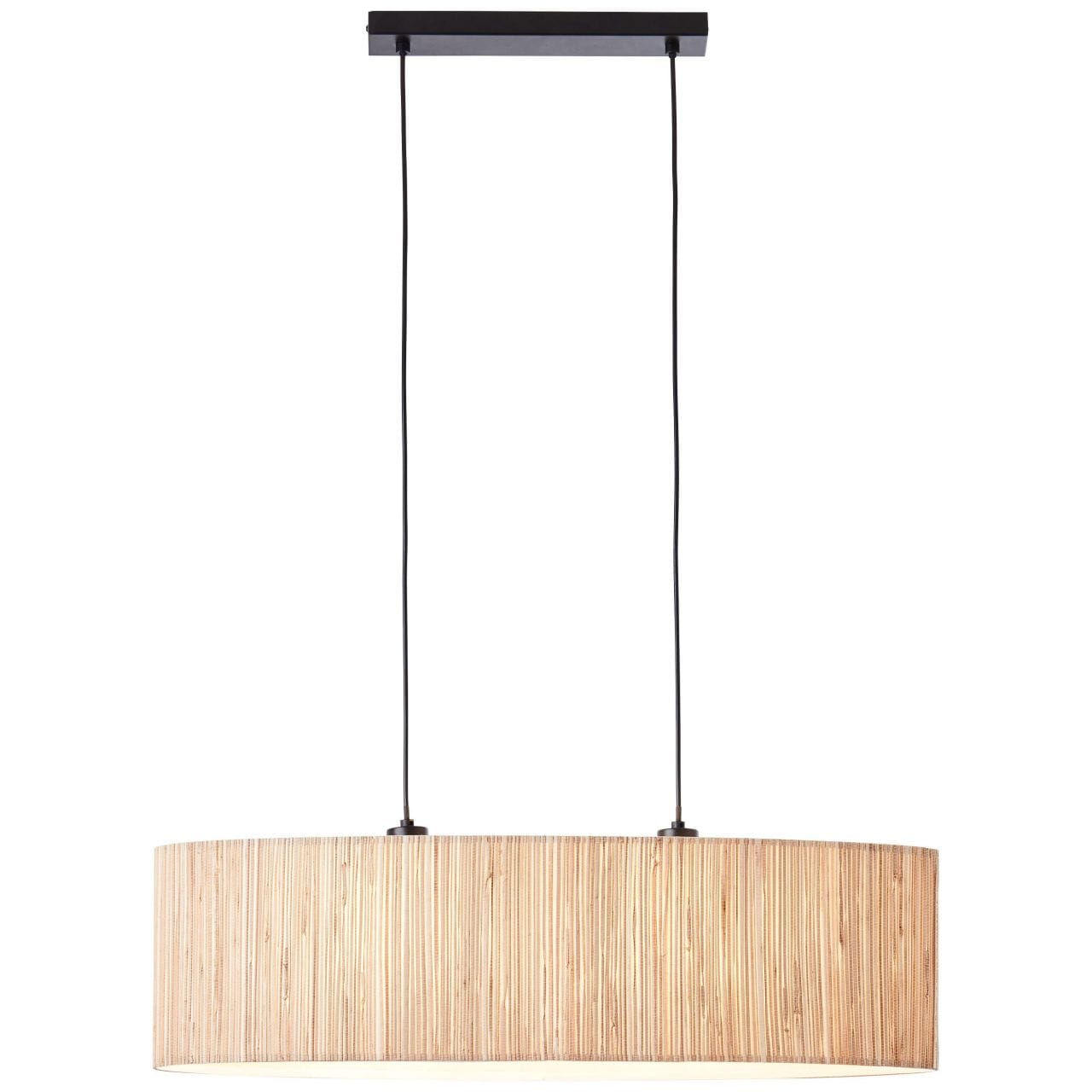 Brilliant Pendelleuchte »Wimea« E27 1 Stk. 2flg schwarz/natur