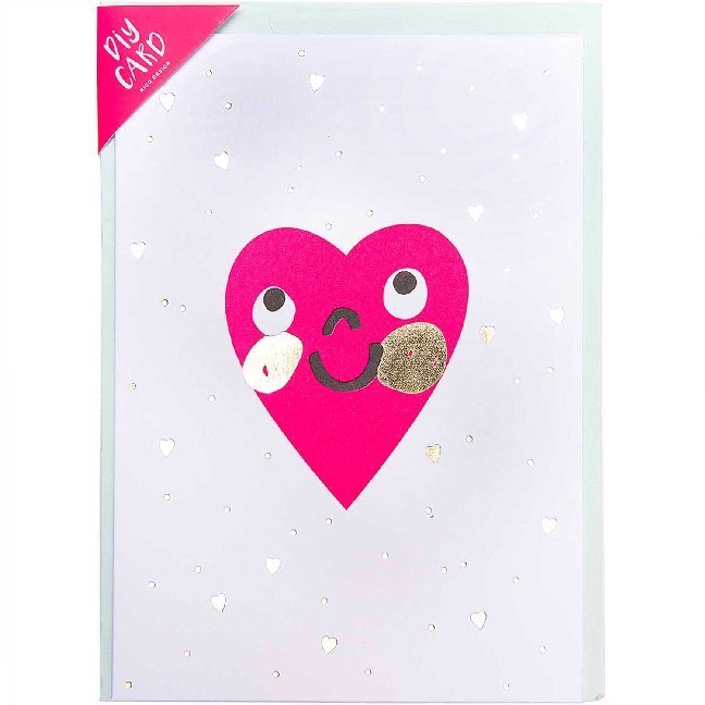 DIY-Karte HELLO BABY – HERZ 4-teilig in bunt