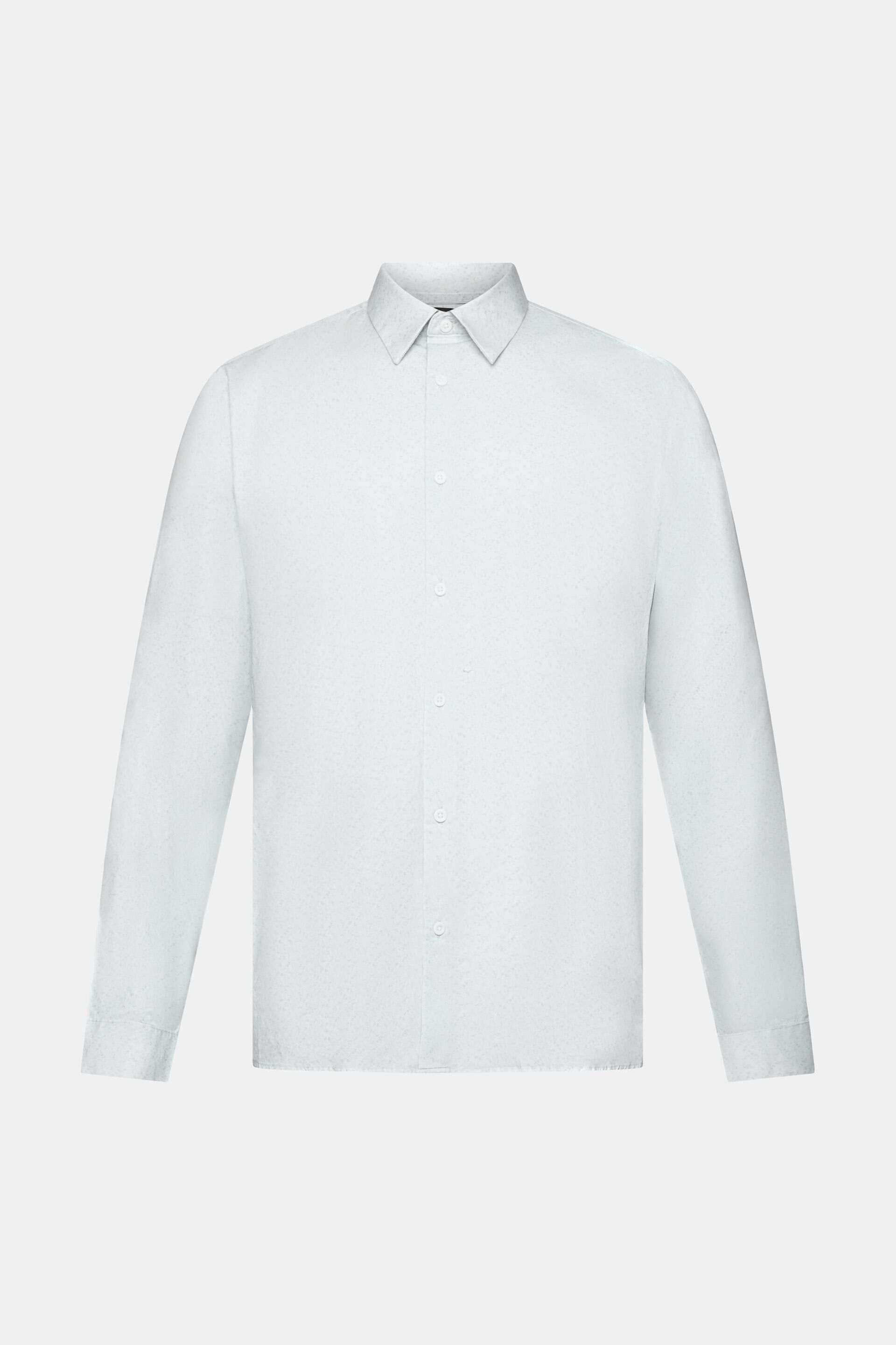 Chemise en coton à motif de coupe Slim Fit