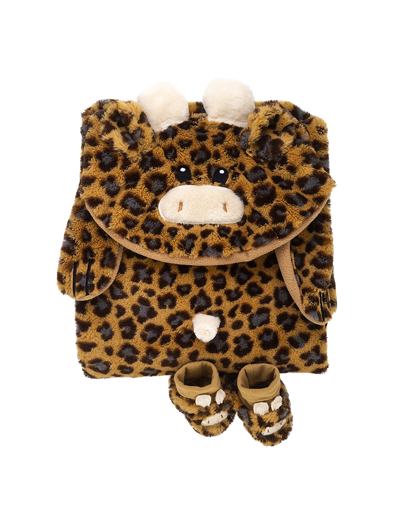 Multicolor Baby Booties and Blanket Set