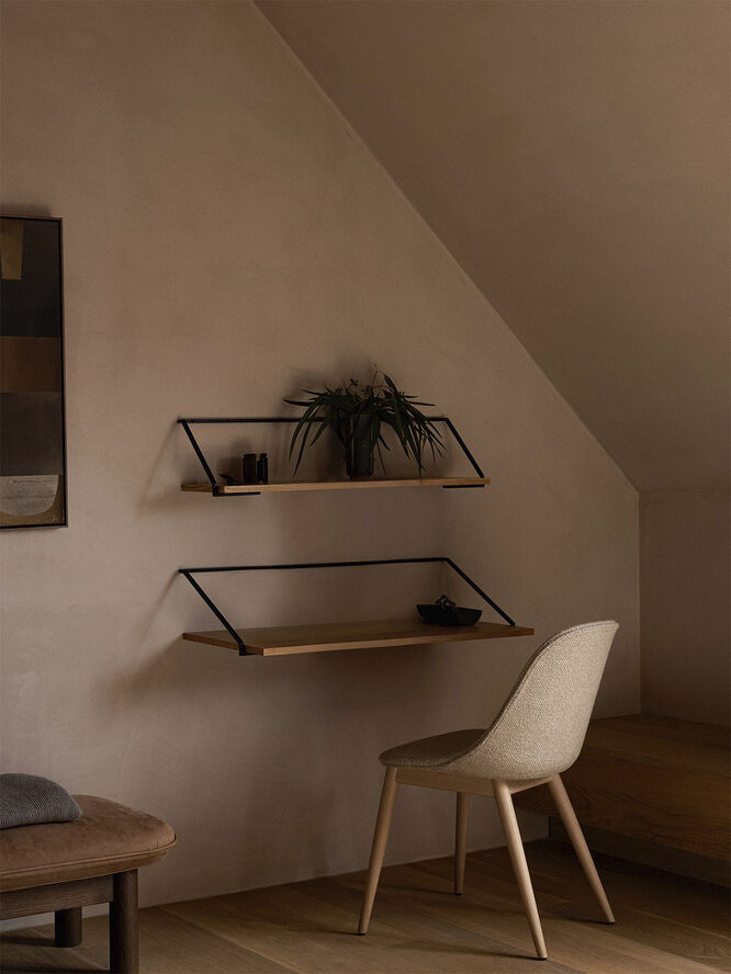 Audo Copenhagen Rail, Shelf, 92x25, Blk, St. Oak