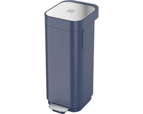 Joseph & Joseph afvalemmer met scharnierend deksel, pedaalemmer Porta 40 l blauw