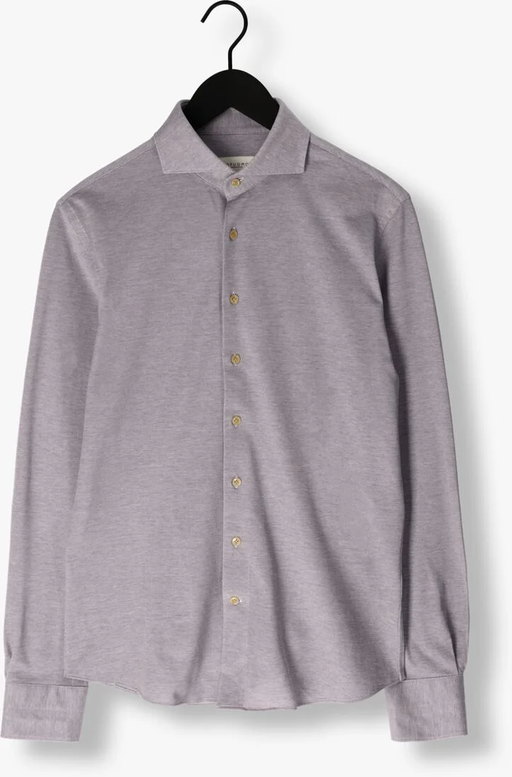 PROFUOMO taupe profuomo casual overhemd shirt x-cutaway sc sf