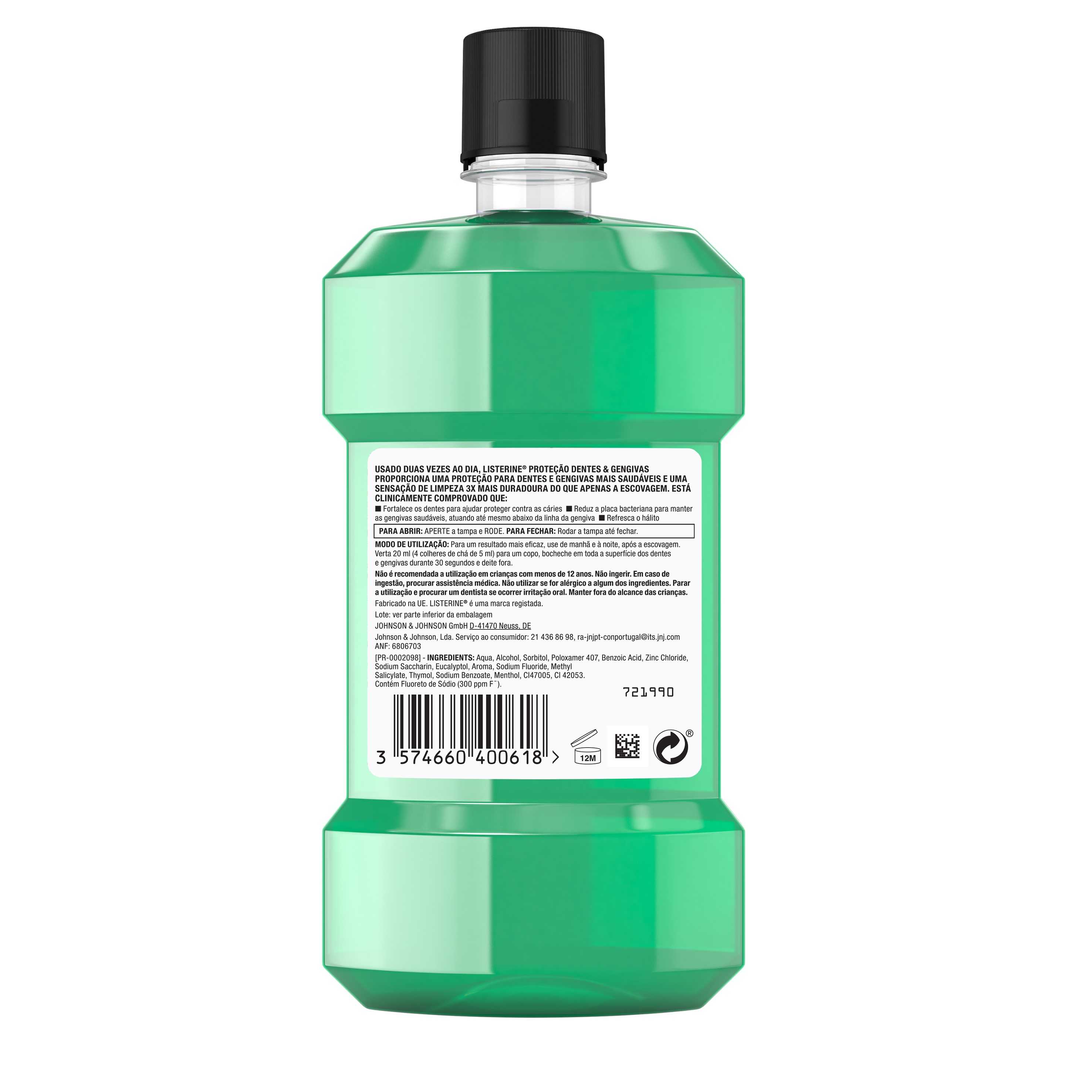 ELIXIR LISTERINE DENTES E GENGIVAS 1000ML