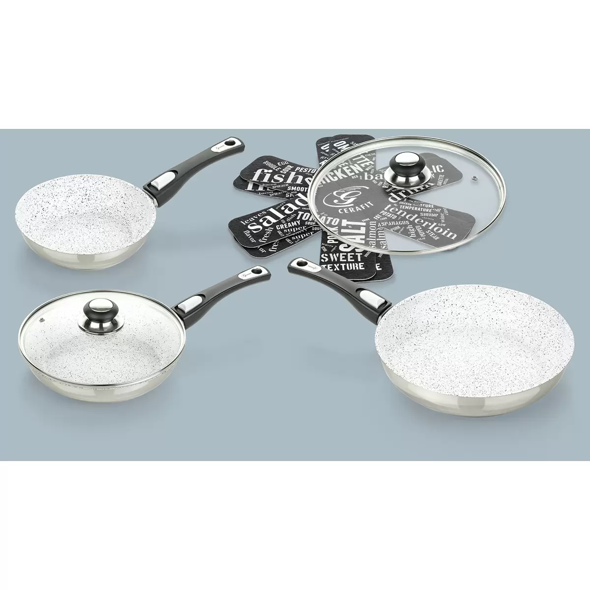 Pfanne Genius weiss,silber