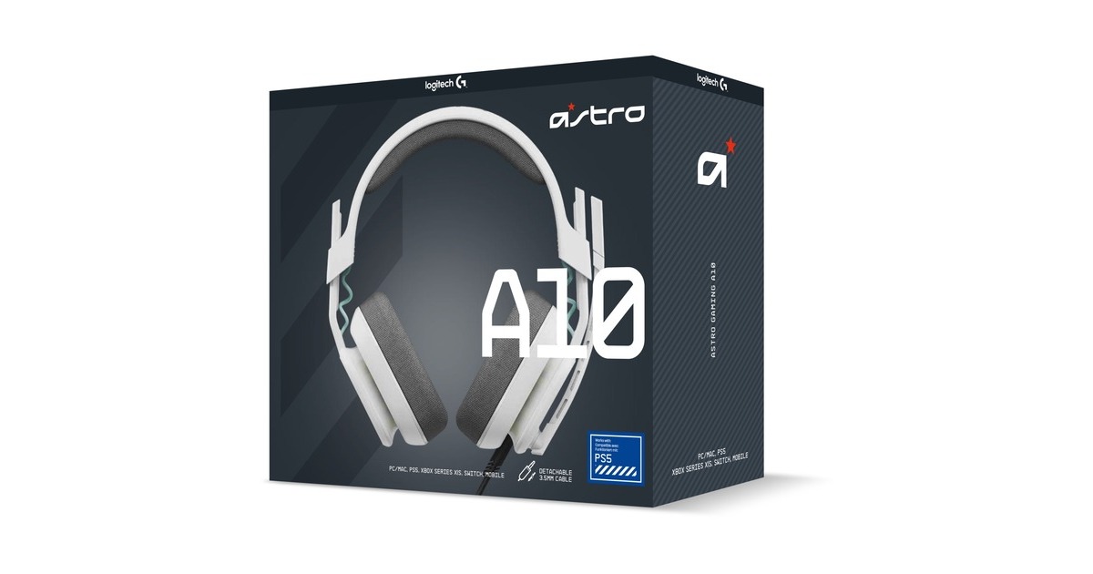 ASTRO GamingA10 Gen 2 Headset voor PlayStation over-ear gaming headset  (Wit, Xbox One, Xbox Series X|S, PlayStation 4, PlayStation 5, Windows-pc, Mac.)