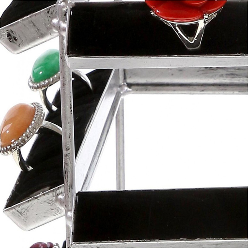 Porte bijoux presentoir bagues manège palais (160 bagues) Gris patiné