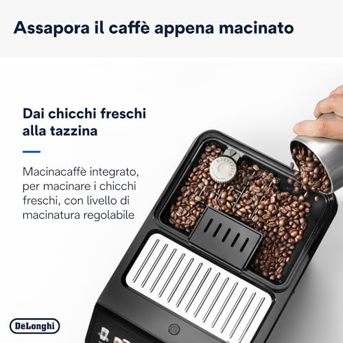 De'Longhi Eletta Explore ECAM452.57.G, Machine à Café Barista avec LatteCrema Hot and Cool, Machine à Espresso, Machine à Café Automatique, Extraction Froide, Gris Foncé : Cuisine et Maison