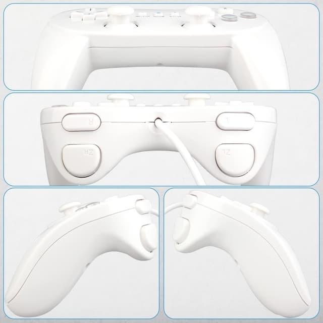 Gamepad kompatibel med Nintendo Wii, Wii U Controller 1.1m kabel
