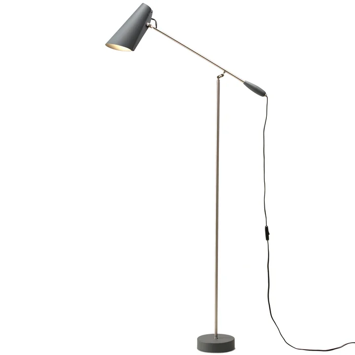 Northern - Birdy Stehleuchte, grau / metallic