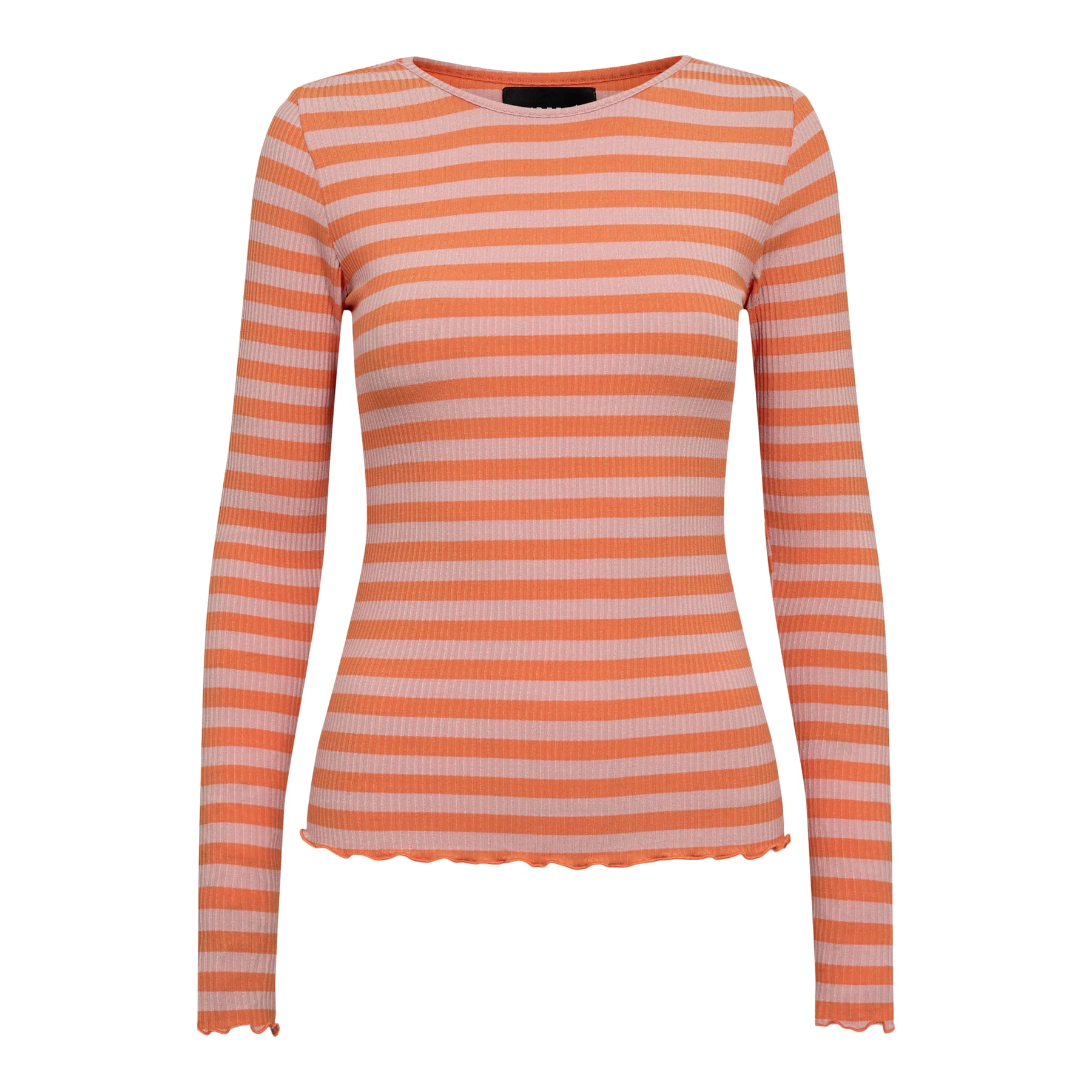 Liberte Natalia Ls Round Neck Blouse rose orange stripe