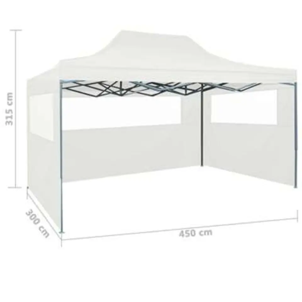 vidaXL - Vouwtent - Wit - Stof